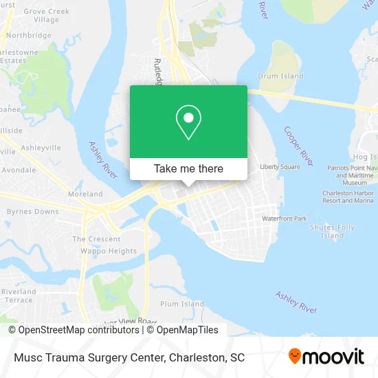 Musc Trauma Surgery Center map