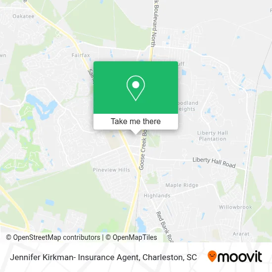 Jennifer Kirkman- Insurance Agent map