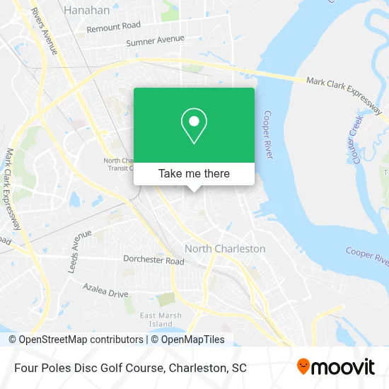 Four Poles Disc Golf Course map