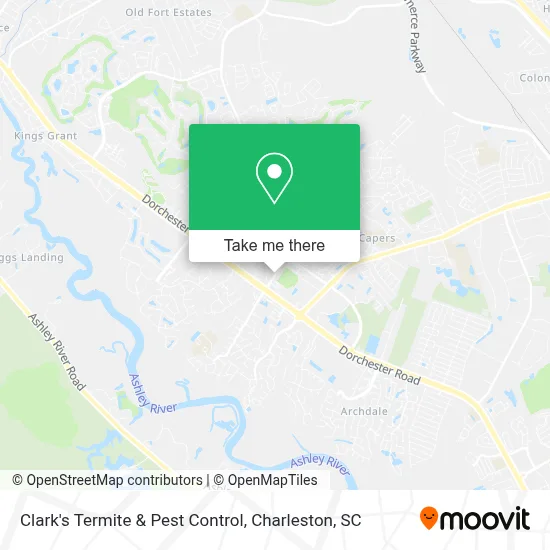 Clark's Termite & Pest Control map