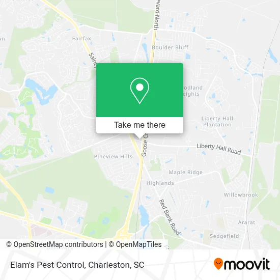 Elam's Pest Control map