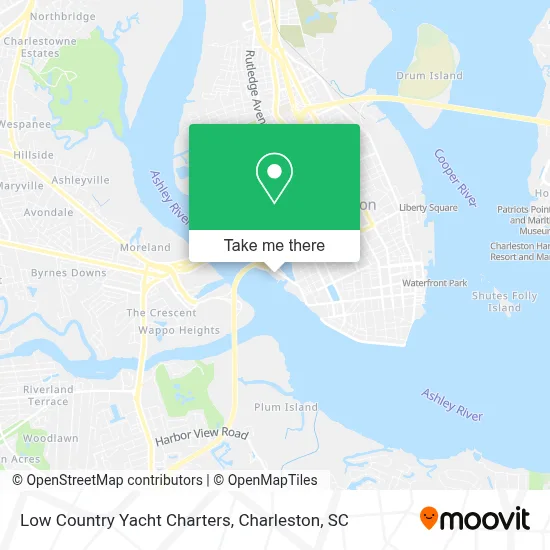 Low Country Yacht Charters map
