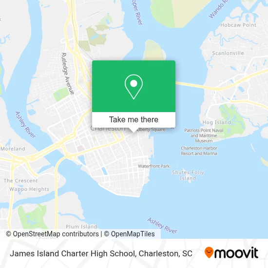 James Island Charter High School map