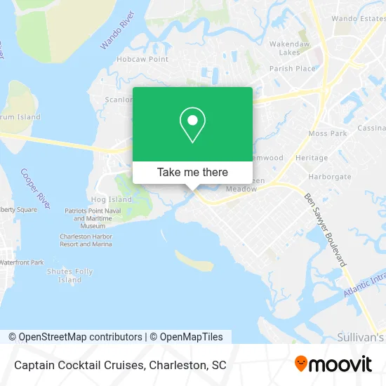 Captain Cocktail Cruises map