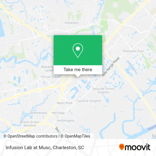 Infusion Lab at Musc map