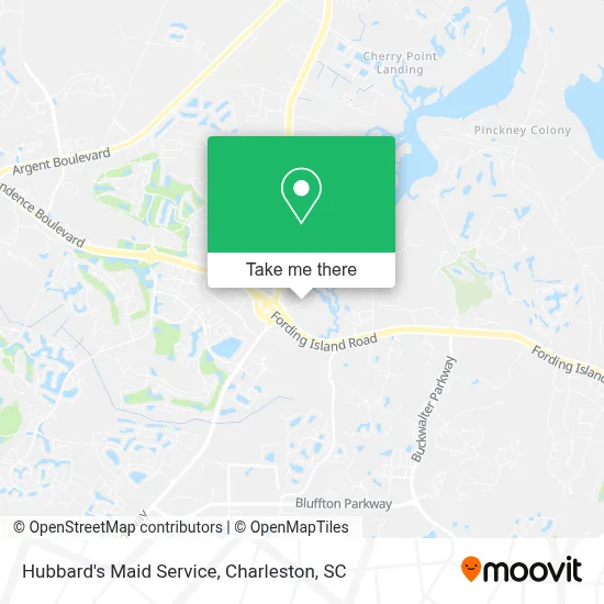 Hubbard's Maid Service map