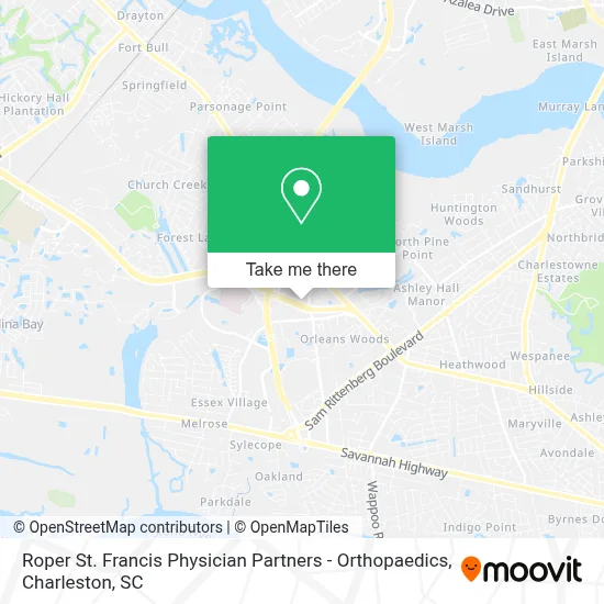Roper St. Francis Physician Partners - Orthopaedics map