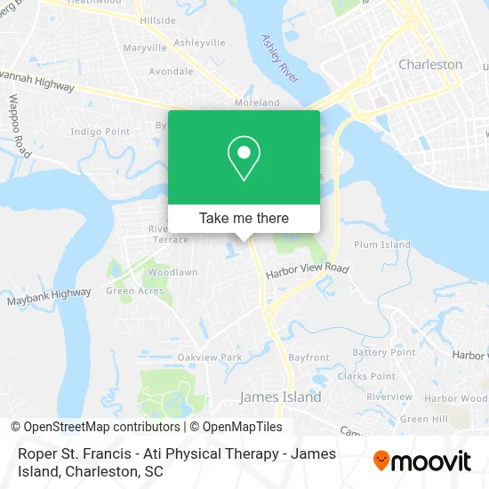 Roper St. Francis - Ati Physical Therapy - James Island map
