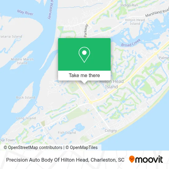 Precision Auto Body Of Hilton Head map