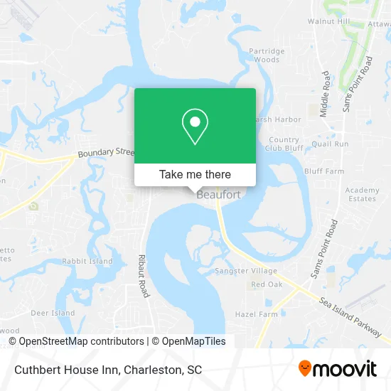 Cuthbert House Inn map