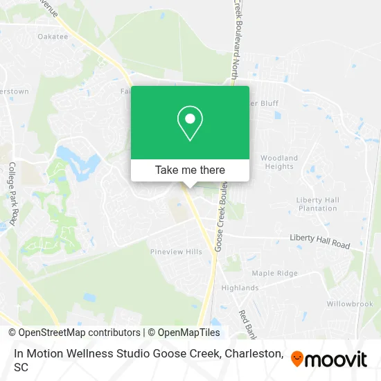 In Motion Wellness Studio Goose Creek map
