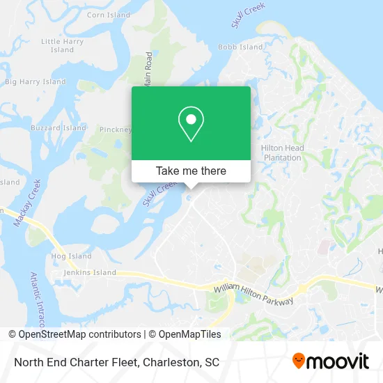North End Charter Fleet map