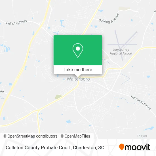 Colleton County Probate Court map