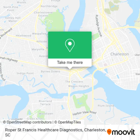 Roper St Francis Healthcare Diagnostics map