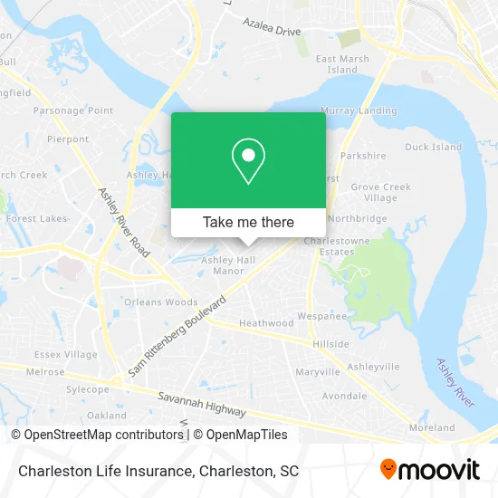 Charleston Life Insurance map