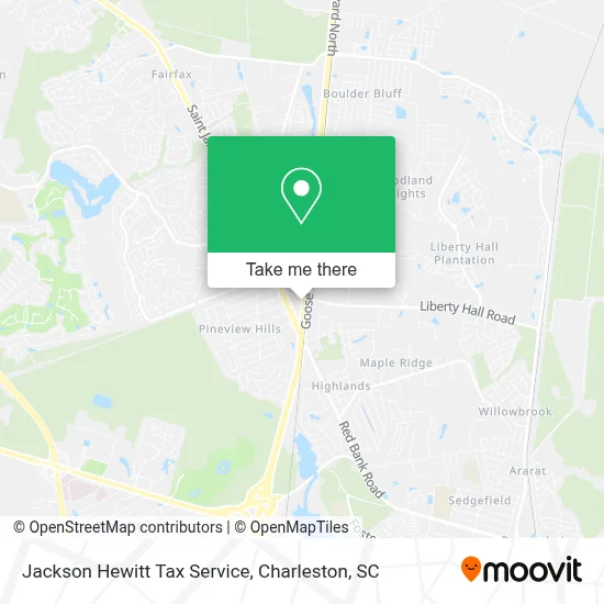 Jackson Hewitt Tax Service map