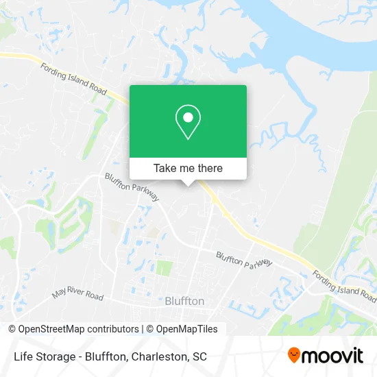 Life Storage - Bluffton map