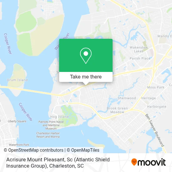 Acrisure Mount Pleasant, Sc (Atlantic Shield Insurance Group) map
