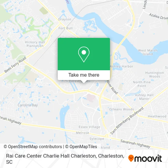 Rai Care Center Charlie Hall Charleston map