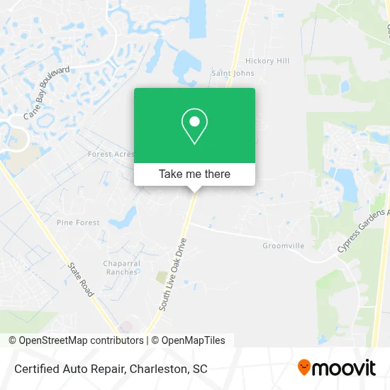 Certified Auto Repair map