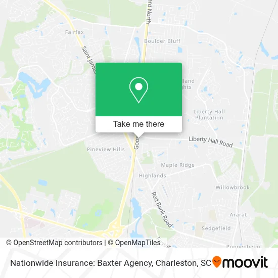 Nationwide Insurance: Baxter Agency map