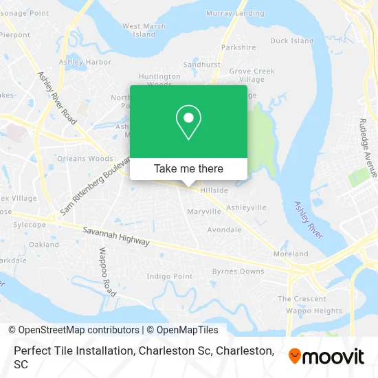 Perfect Tile Installation, Charleston Sc map