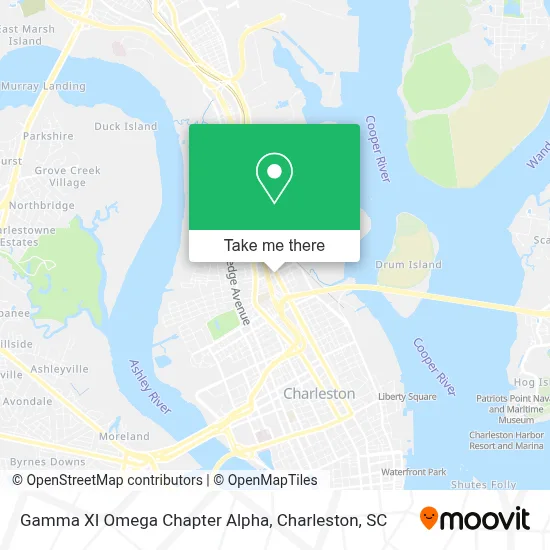 Gamma XI Omega Chapter Alpha map