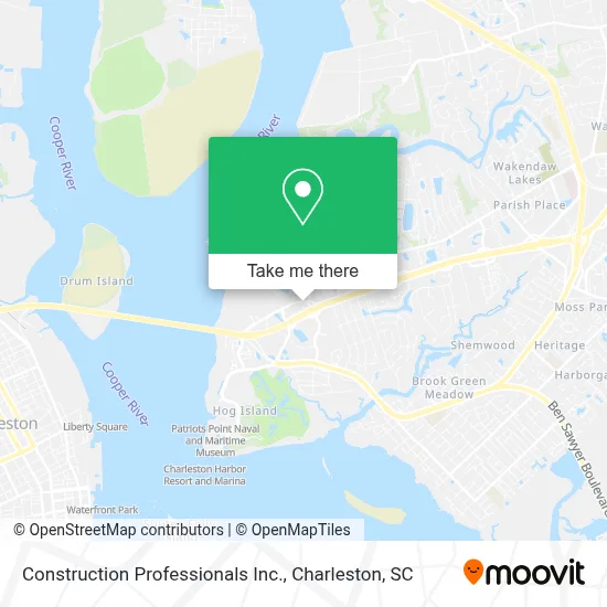 Construction Professionals Inc. map
