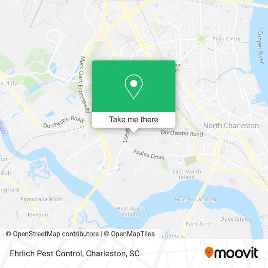 Ehrlich Pest Control map