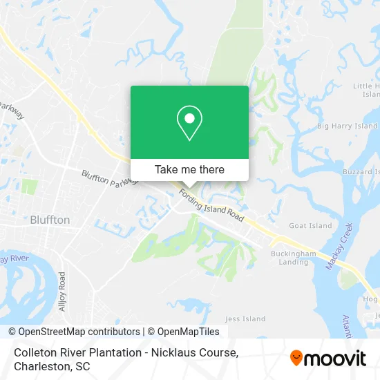Colleton River Plantation - Nicklaus Course map