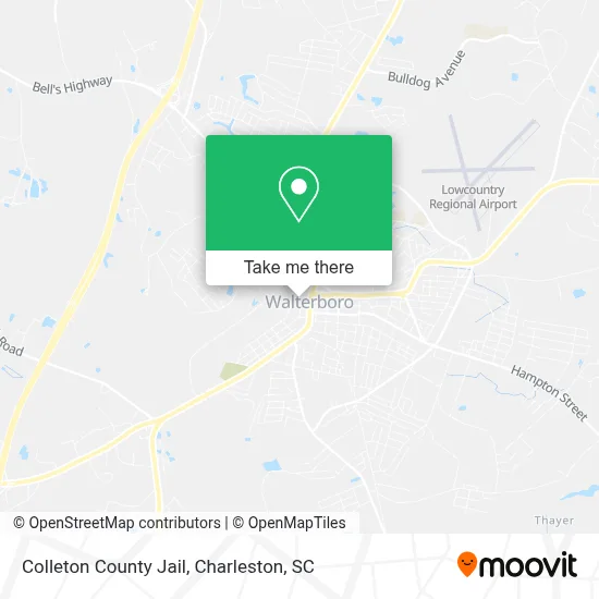 Colleton County Jail map