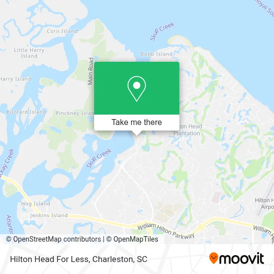 Hilton Head For Less map