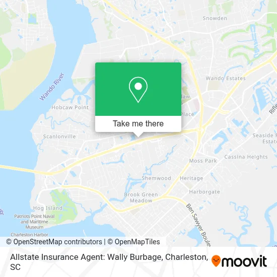 Allstate Insurance Agent: Wally Burbage map