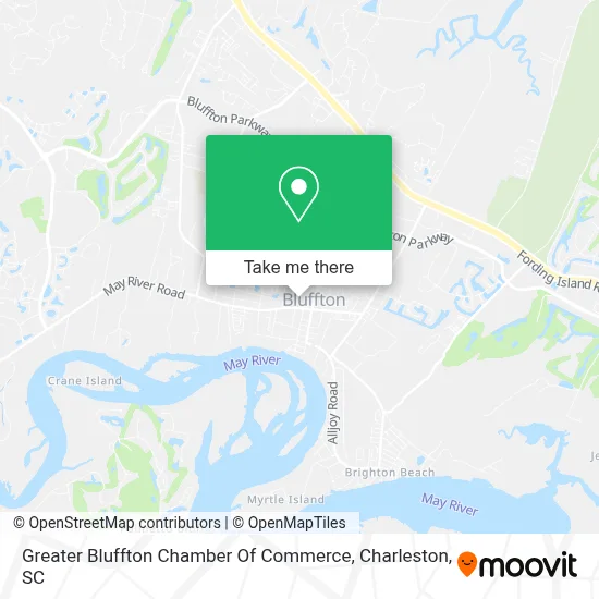 Greater Bluffton Chamber Of Commerce map