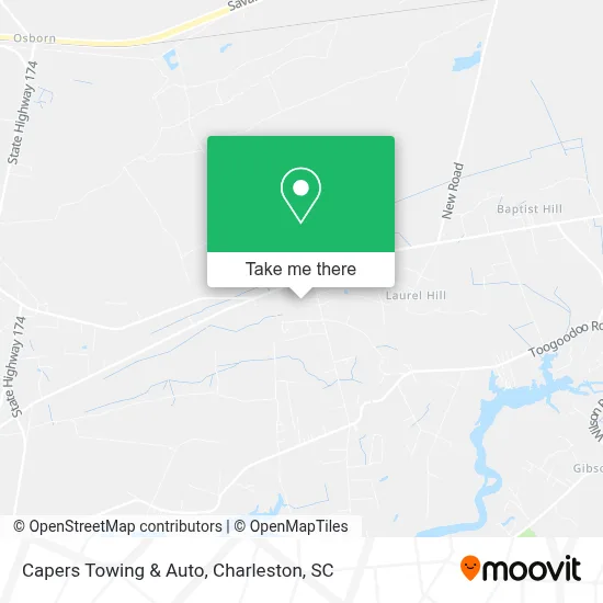 Capers Towing & Auto map