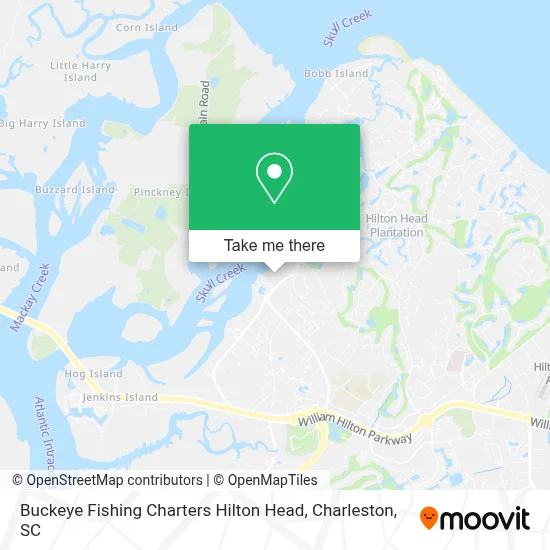 Buckeye Fishing Charters Hilton Head map