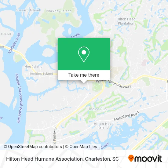 Hilton Head Humane Association map
