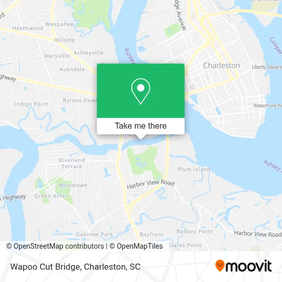 Wapoo Cut Bridge map