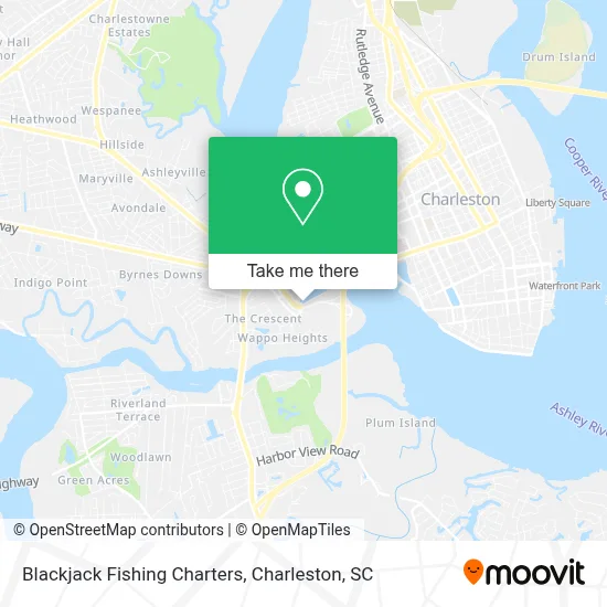 Blackjack Fishing Charters map