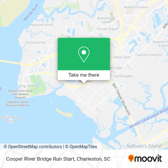 Cooper River Bridge Run Start map