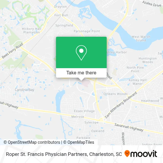 Roper St. Francis Physician Partners map