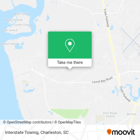 Interstate Towing map