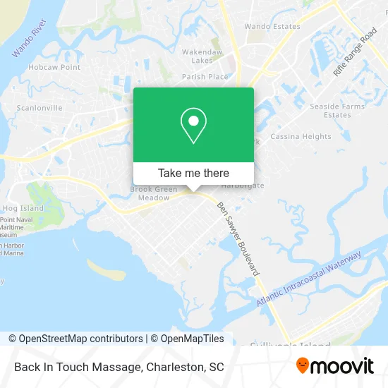 Back In Touch Massage map