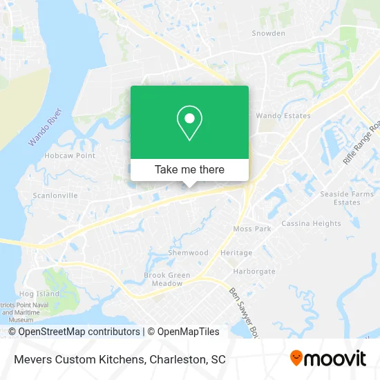 Mevers Custom Kitchens map