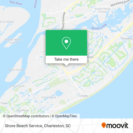Shore Beach Service map