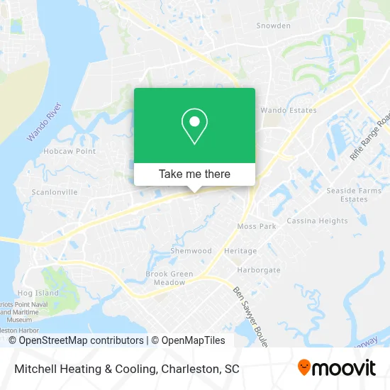 Mitchell Heating & Cooling map