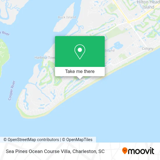 Sea Pines Ocean Course Villa map