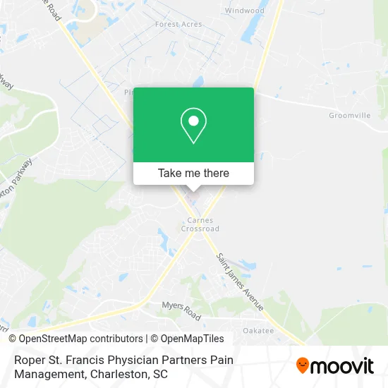 Roper St. Francis Physician Partners Pain Management map