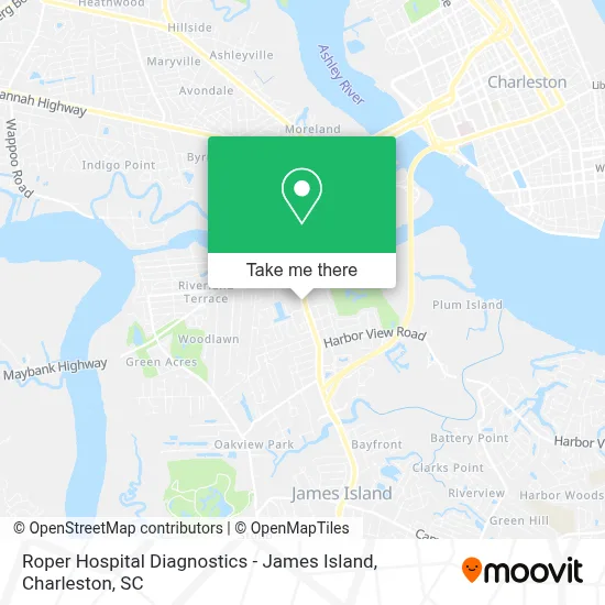 Roper Hospital Diagnostics - James Island map