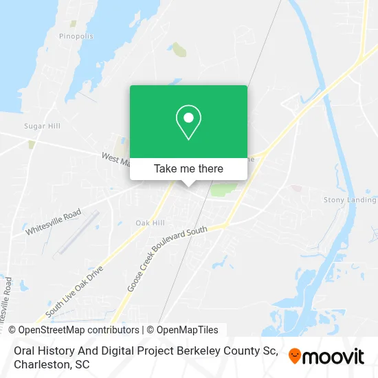 Oral History And Digital Project Berkeley County Sc map